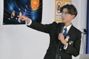 Students presenting during an entrepreneurship class